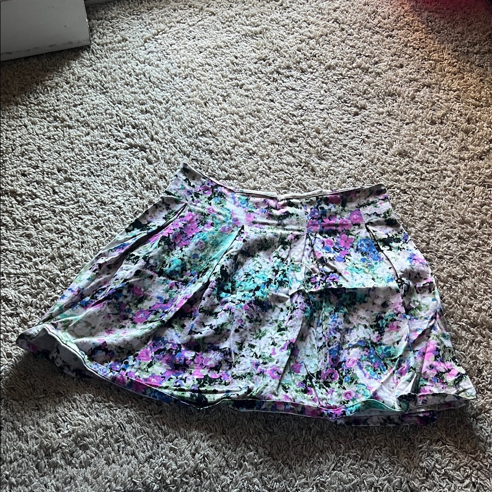 Vibrant Floral Skater Skirt